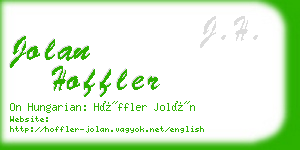 jolan hoffler business card